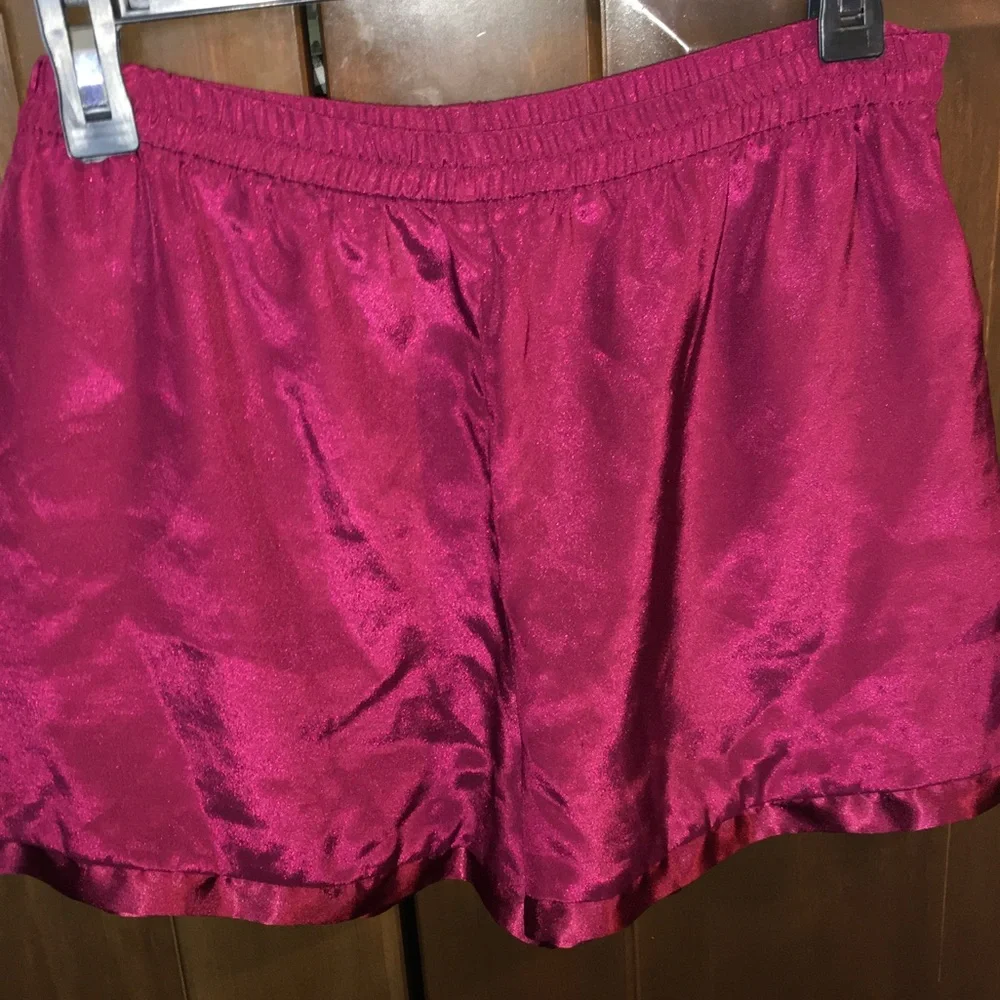Victoria's Secret Burgundy Satin Pajama Set - Picture 3 of 4